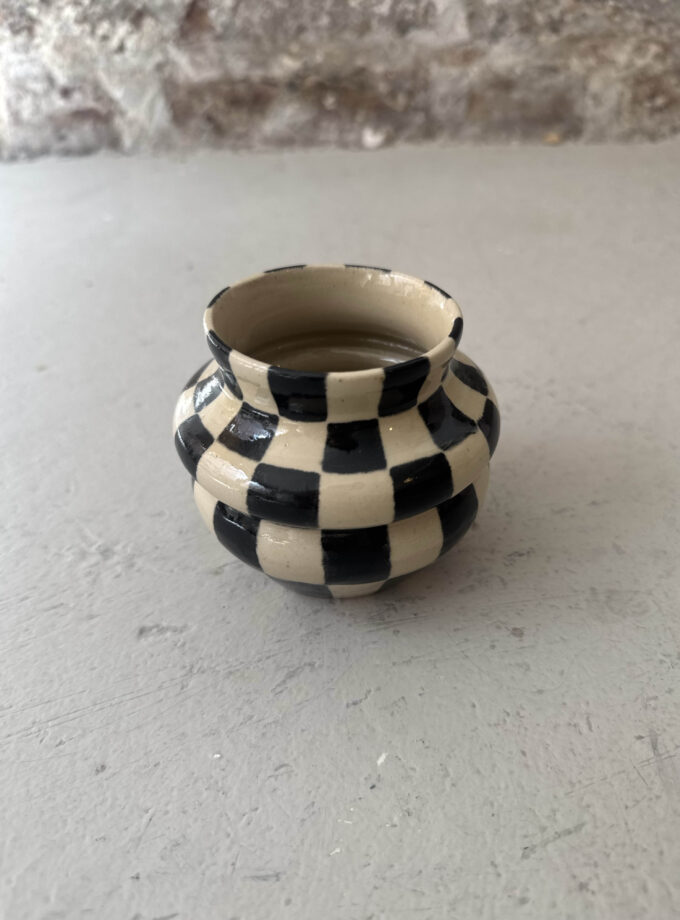 NOIR / CHECK / VASE NO.3