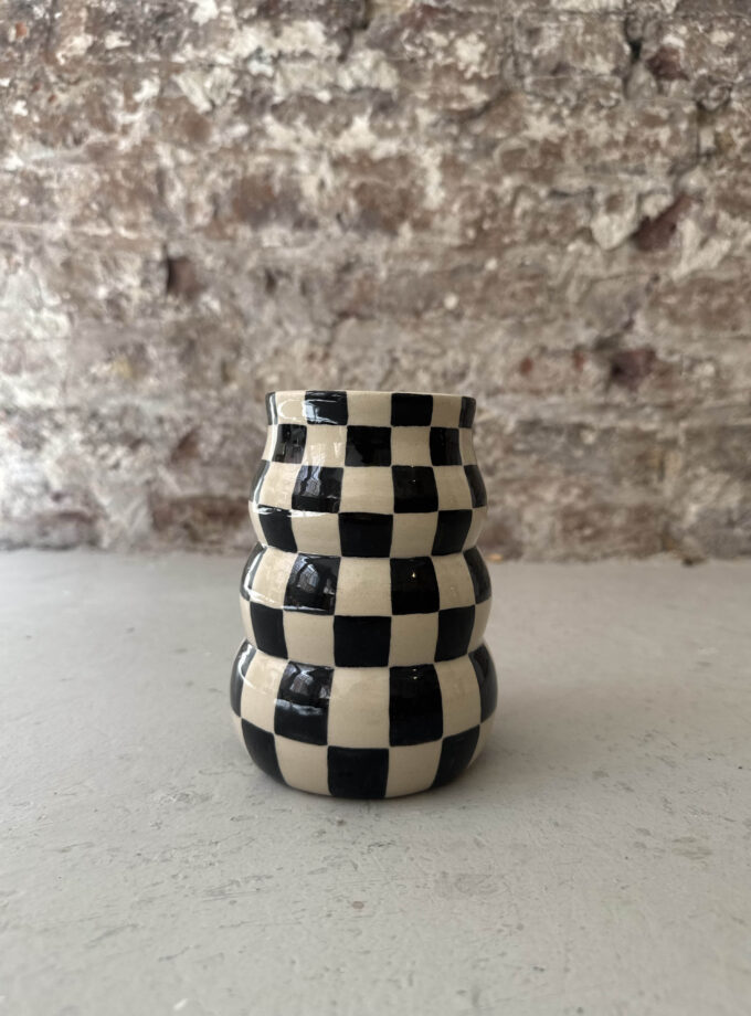 NOIR / CHECK / VASE NO.1