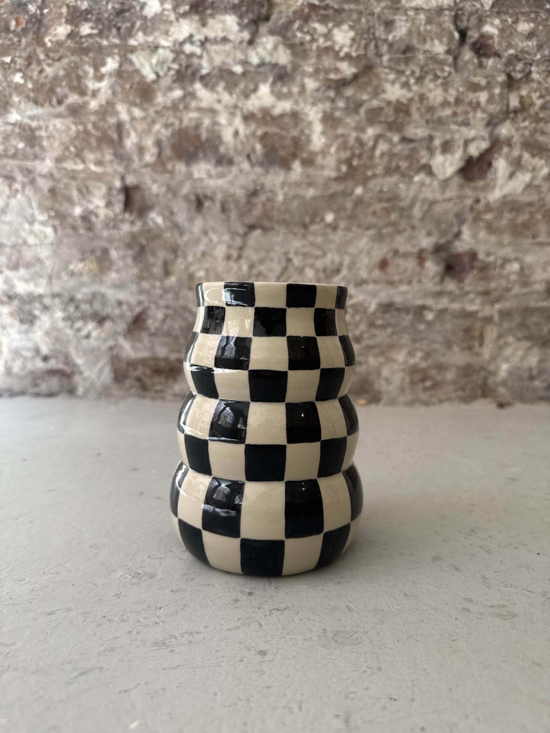 NOIR / CHECK / VASE NO.1