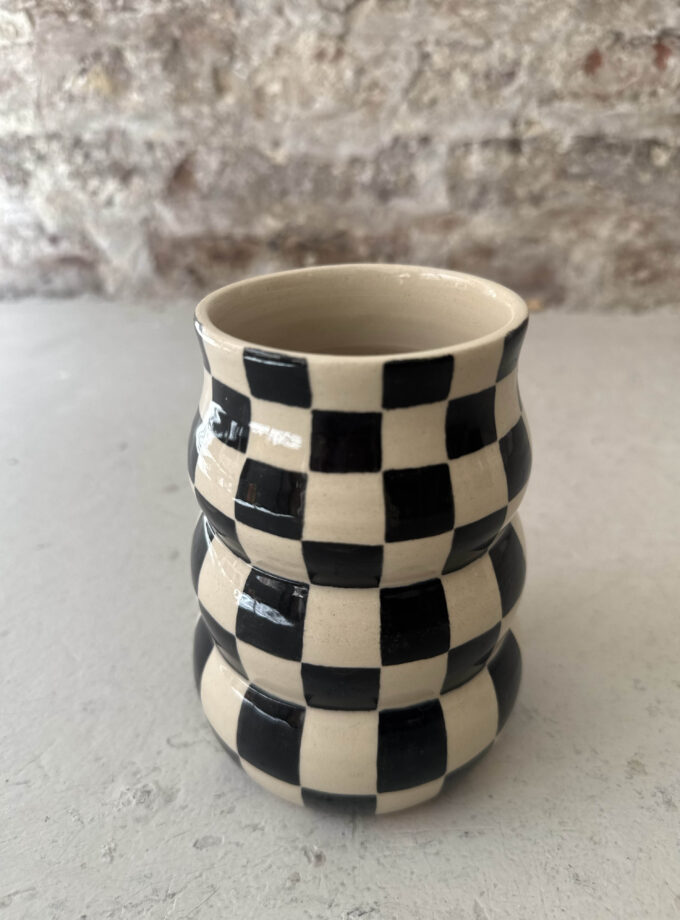 NOIR / CHECK / VASE NO.1
