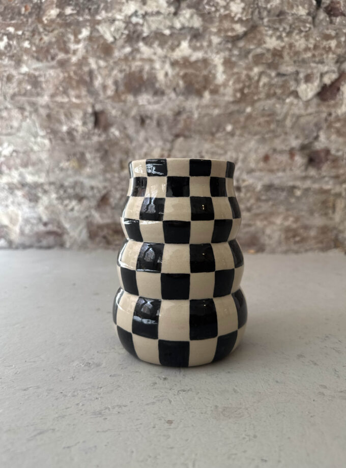 NOIR / CHECK / VASE NO.1