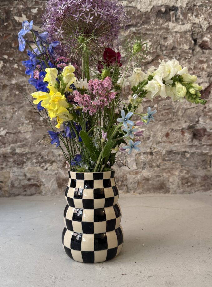 NOIR / CHECK / VASE NO.1