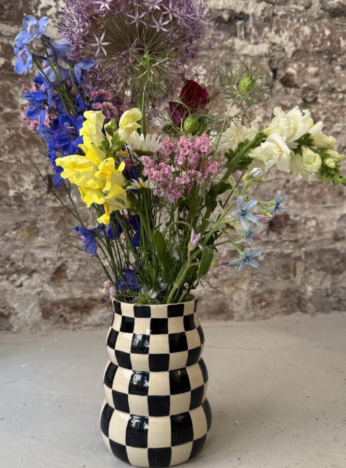 NOIR / CHECK / VASE NO.1