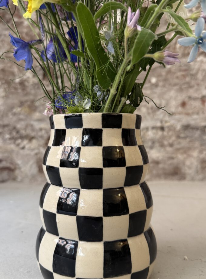 NOIR / CHECK / VASE NO.1