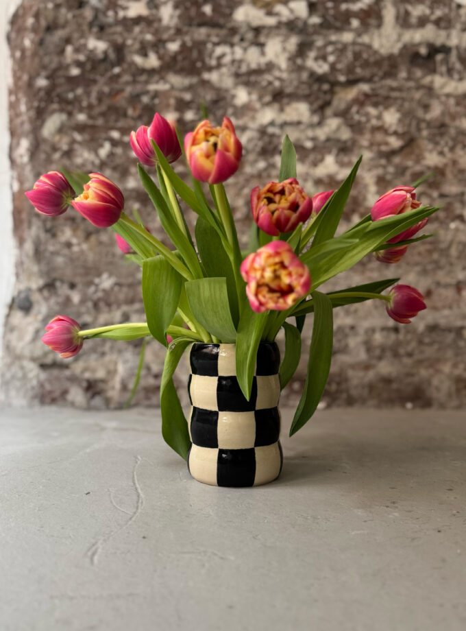 NOIR / CHECK / VASE NO.2