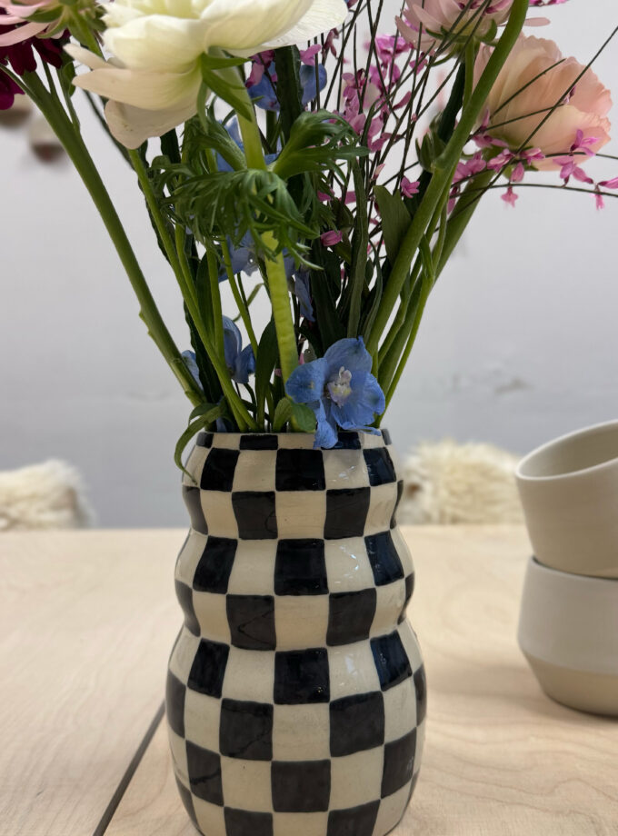 NOIR / CHECK / VASE NO.1